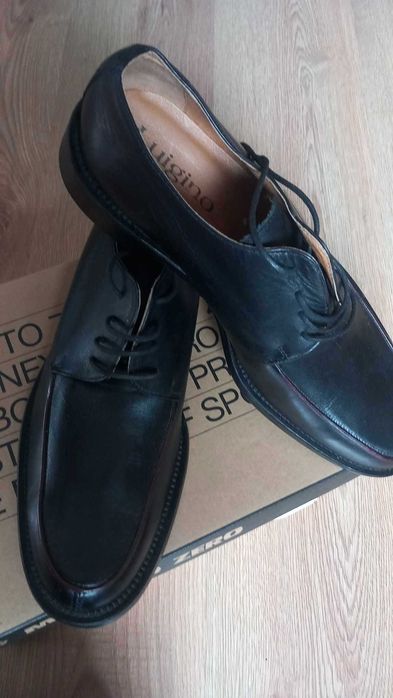 Pantofi negri piele naturală Luigino Mazza