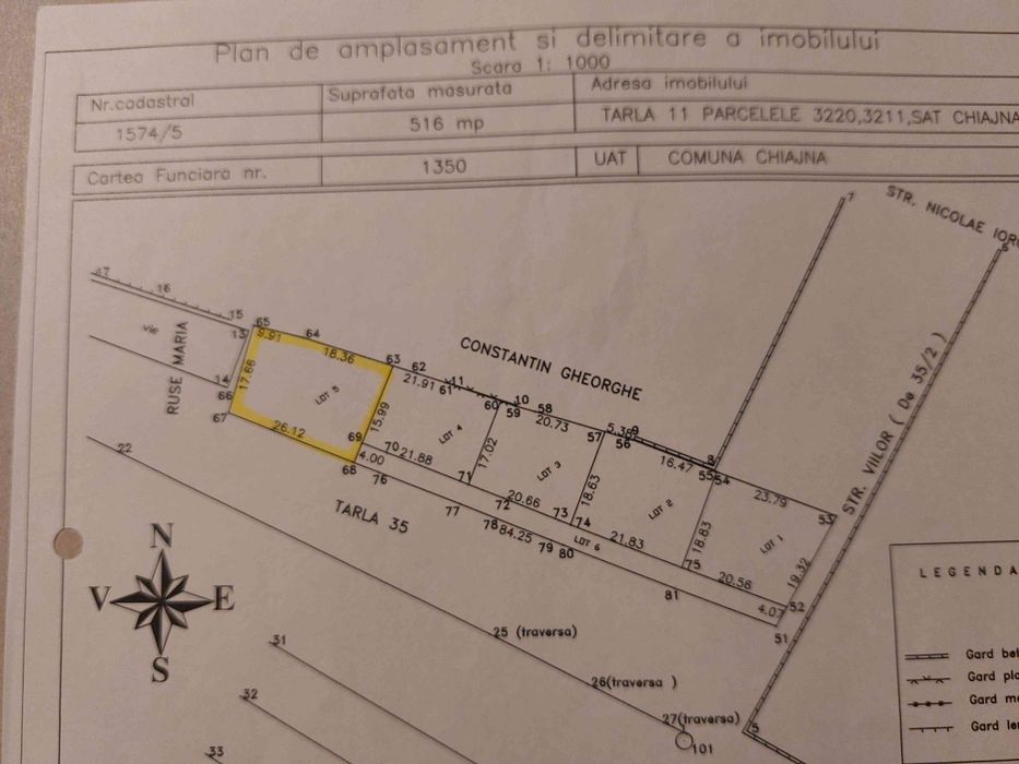 Teren Intravilan 516 mp – Chiajna, Str. Viilor - Pregătit pentru Construcție
