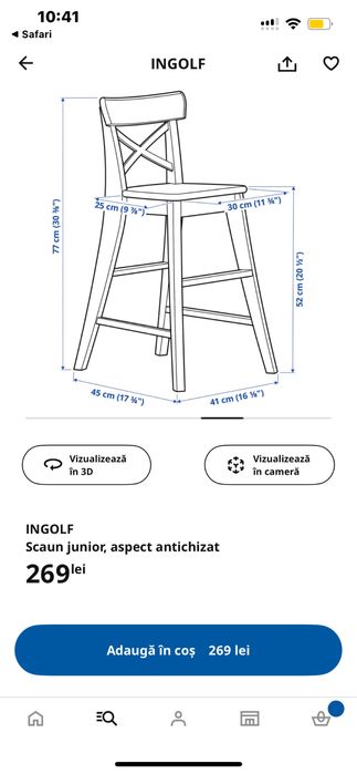 Set 2 scaune copii IKEA