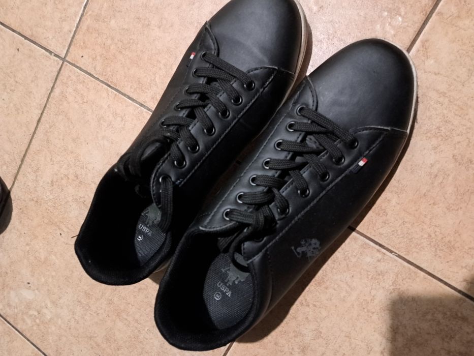 U.S. Polo Assn Чисто НОВИ! Мъжки официални черни кожени обувки