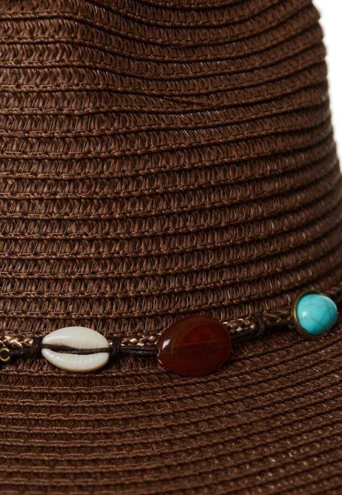 Palarie paie dama/vara/plaja, maro/bronz, nou, se regleaza