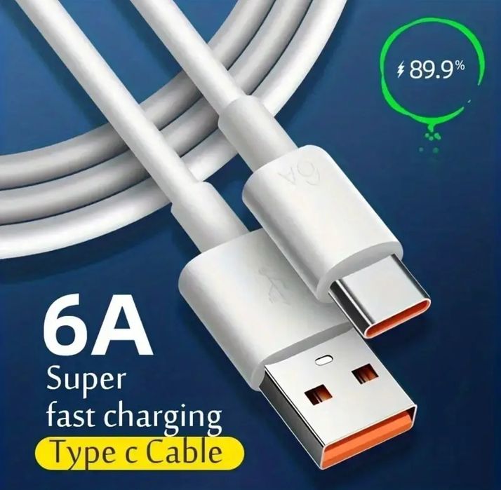 Cablu Tip C USB , Cablu Fast Charger 6A , Cablu telefon TYPE C USB