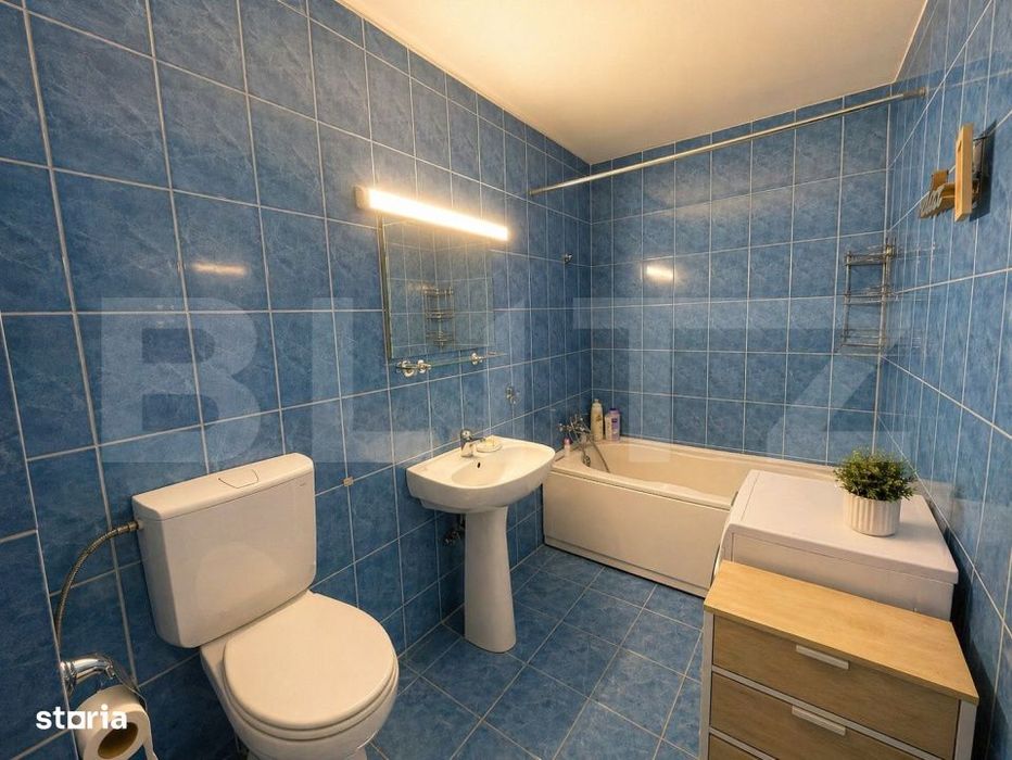 Apartament spatios, 1 camera, 40 mp, decomandat, balcon, parcare