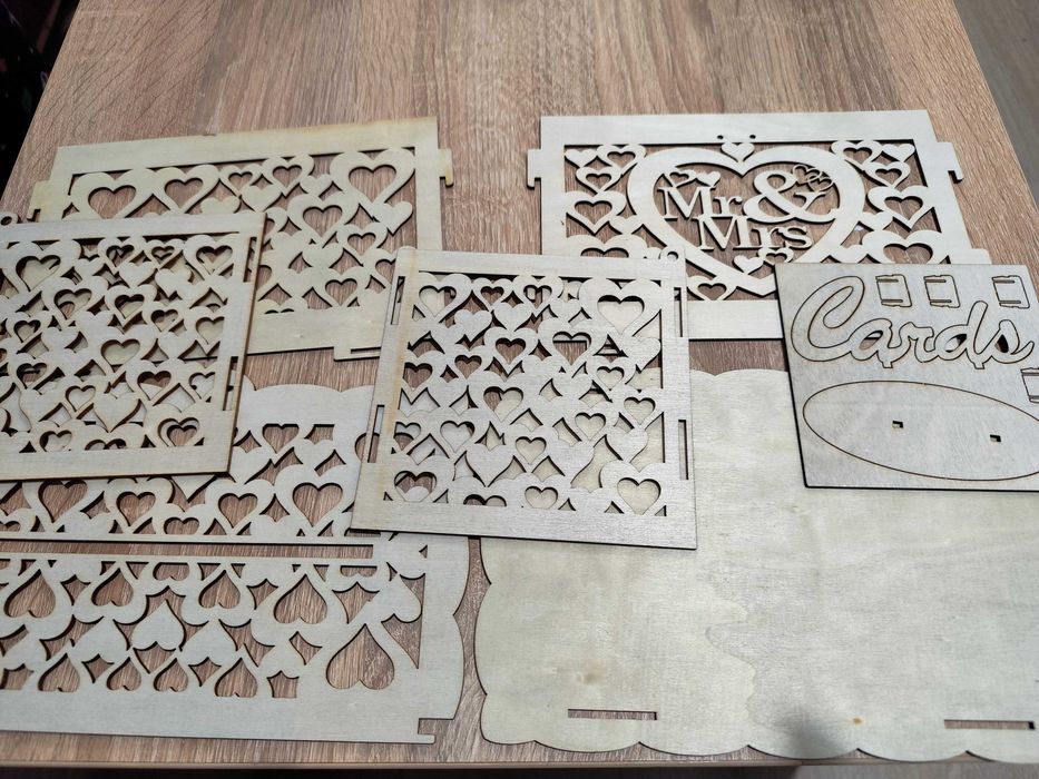 Елегантна булчинска сватбена слобяема кутия за пликове за сватба парти