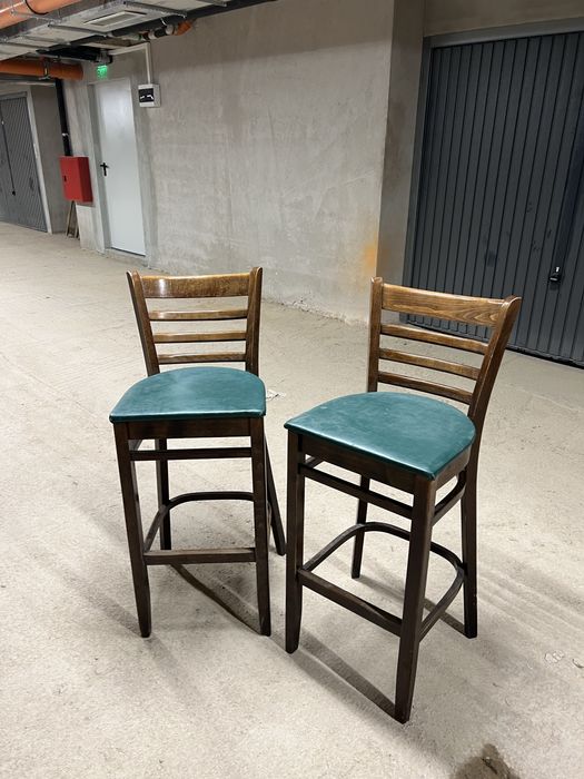 Бар Стол Кожа и Дърво