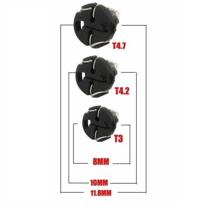 крушка с фасунга 12v, т4.7 бяла 1брой vertex