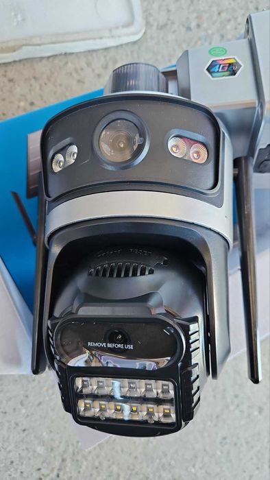 TQ11 ICSee Безжична 4G  Соларна Камера 12MP Двоен Обектив