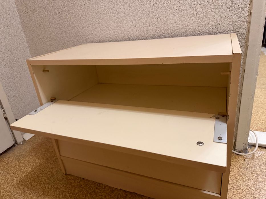 Шкаф за обувки бял на две нива