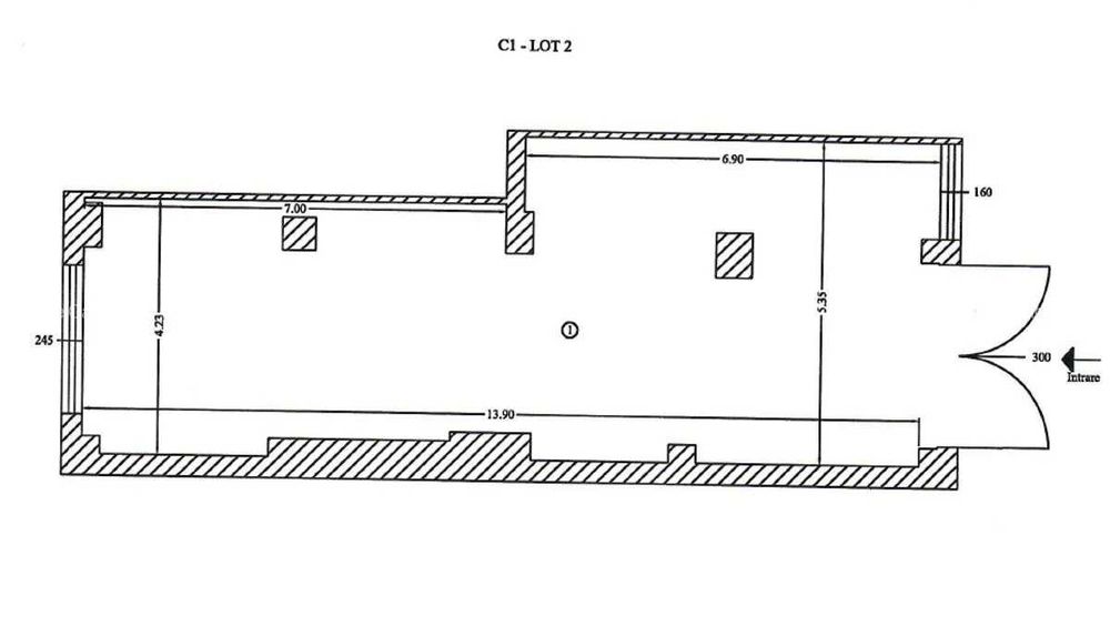 Spatiu comercial Mioveni, 64.4mp, stradal, ultracentral