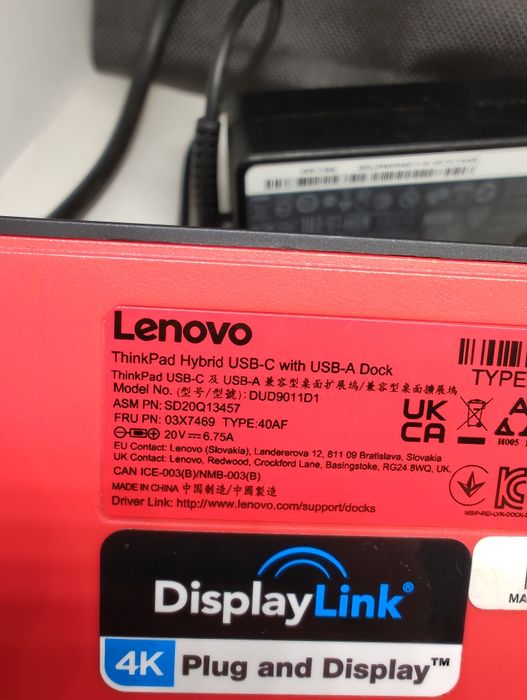 Doking station lenovo thinkpad hybrid usb-c cu usb-a