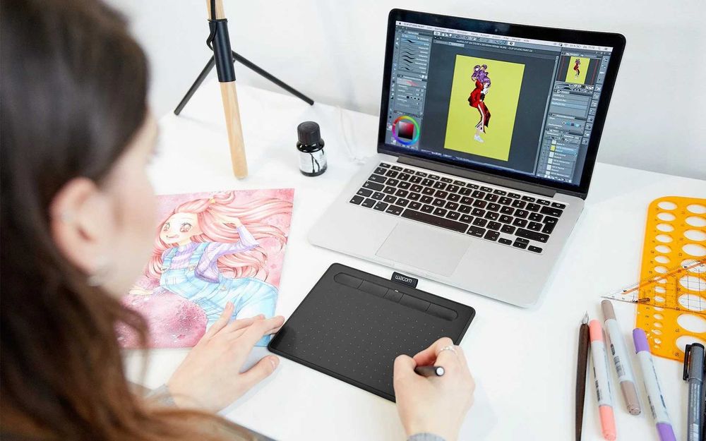 Графический планшет Wacom Intuos S Модель CTL4100WLK размер A6