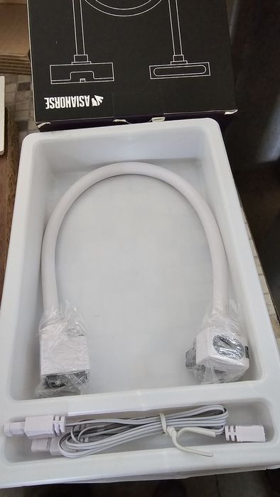 AsiaHorse 8-пинов PSU кабел удължител 18AWG за GPU ARGB SYNC  бял