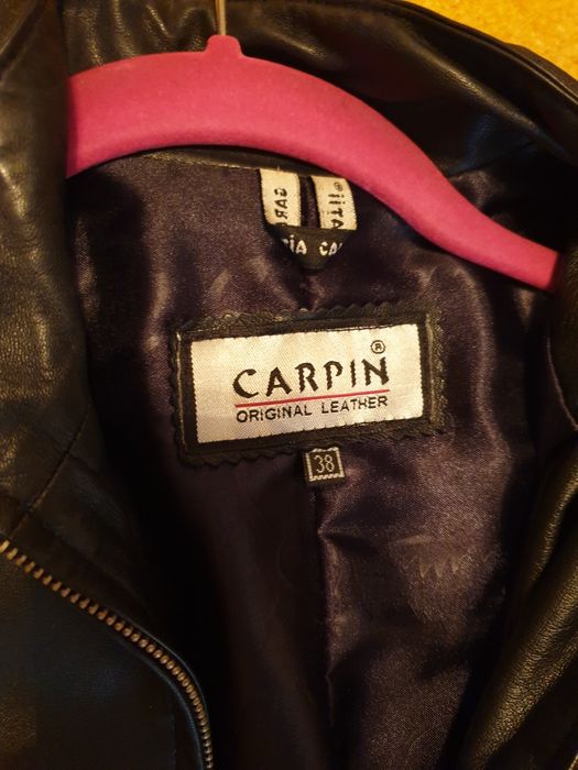 Geaca piele neagra tunica