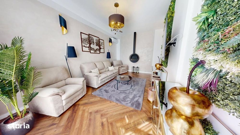 Penthouse superb cu 3 camere + terasa de 120 mp, mobilat lux