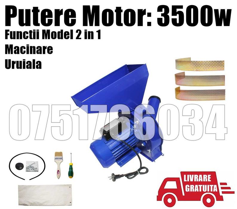 Moara Macinat Uruitor Cereale Desfacator Batoza Porumb LIVRARE GRATUTA