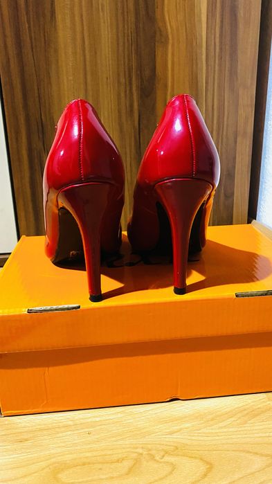Pantofi Stiletto, Rosu, nr. 35