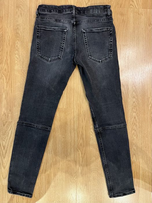 Jeans Bershka negri biker skinny - marime EUR 38