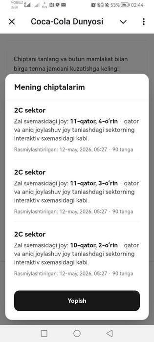 Biletlar bor 22 May kuni Bunyodkor Uzbekiston Jahon chempionatiga
