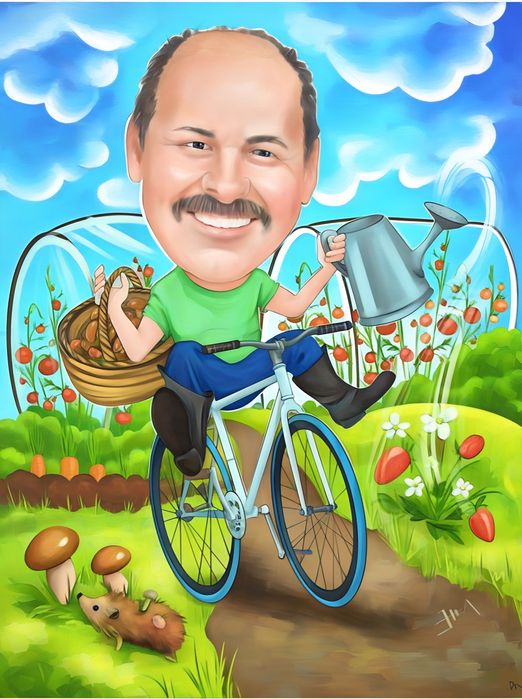 Карикатура за мъж