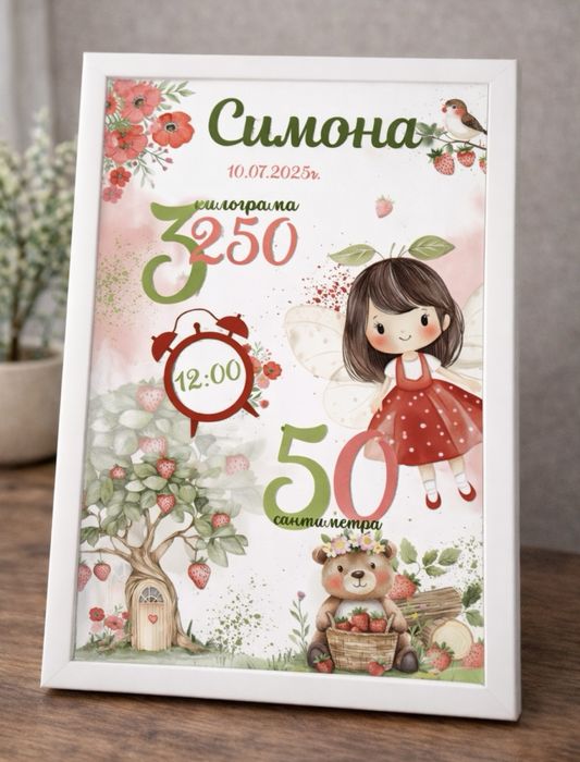 Персонализирана бебешка визитка