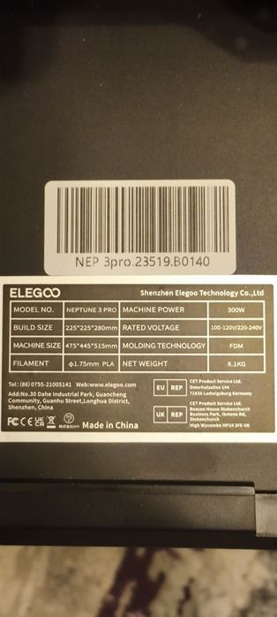 Imprimanta 3d Elegoo Neptune 3 Pro