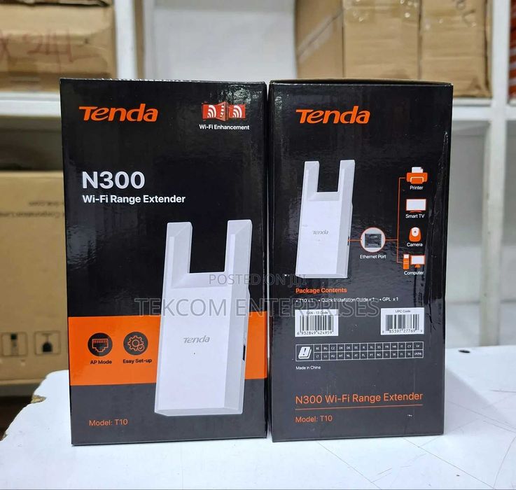 Wireless Range Extender TENDA T10, 300 Mbps, alb garantie Nou Sigilat