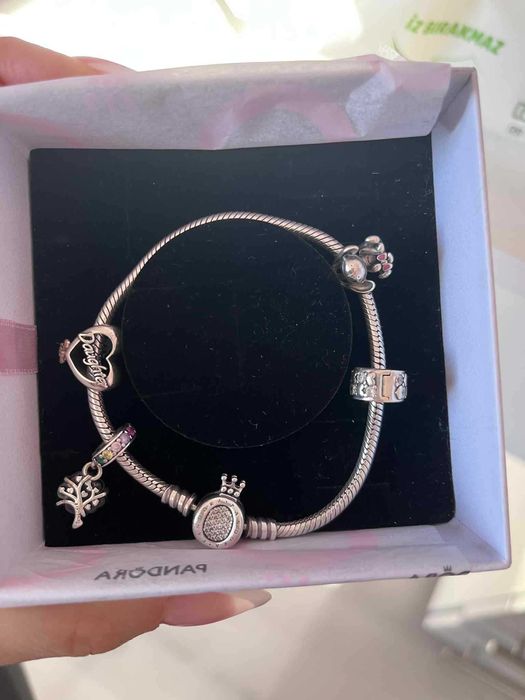Комплект гривна Пандора с талисмани