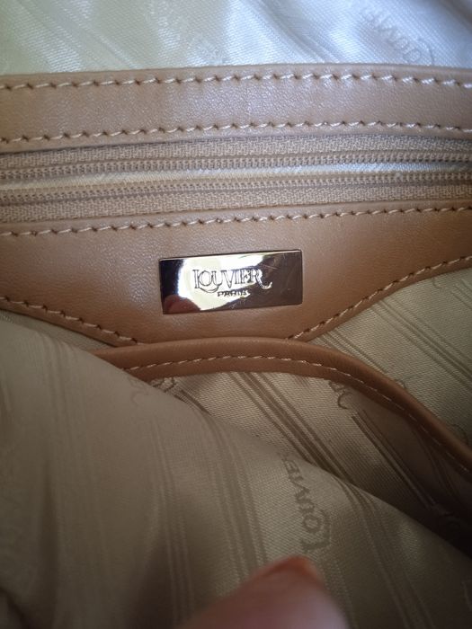 Чанта естествена кожа бежова Paris