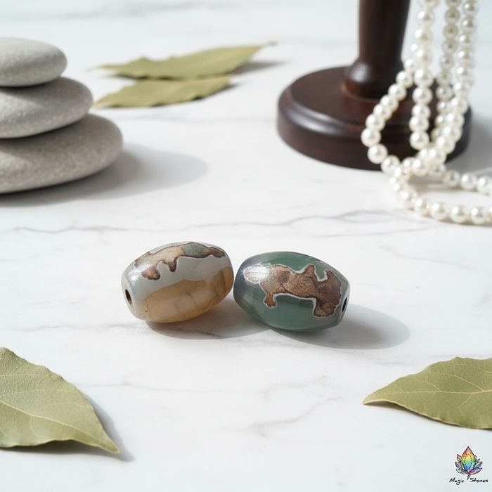 Тибетская бусина Дзи