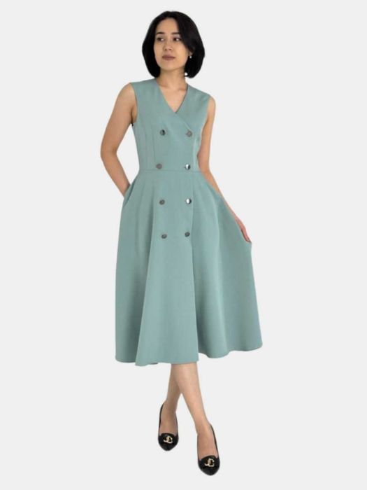 Платье женское, на запах, повседневное, вечернее, миди хлопок, Турция