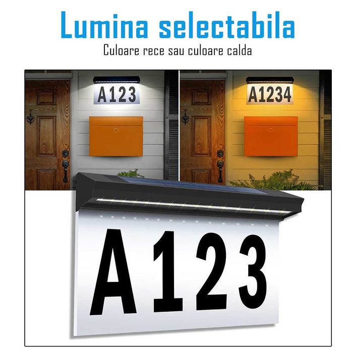 Numar de casa personalizat iluminat led - livrare 24h