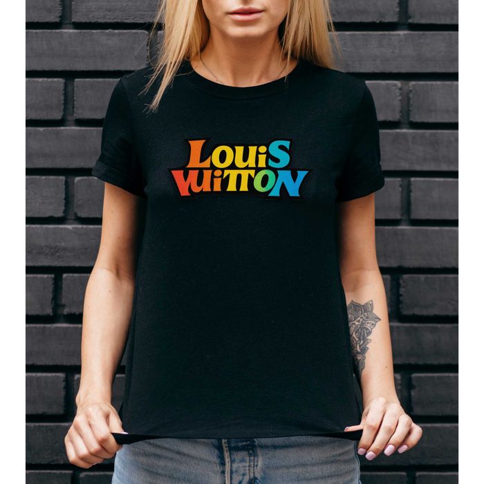 Тениска Lo.uis Vui.tton , Дамски тениски , мъжки и детски модели , памучна бяла тениска с къс ръкав XS-6XL