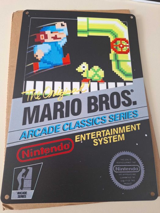 Poster Super Mario Bros Nes Retro Video Game Metal Poster Sign 20x30cm