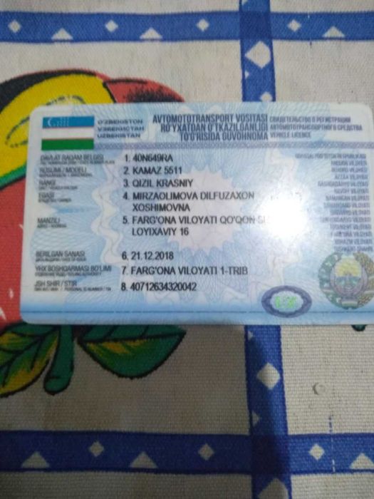 Kamaz sotiladi ideal xolatta