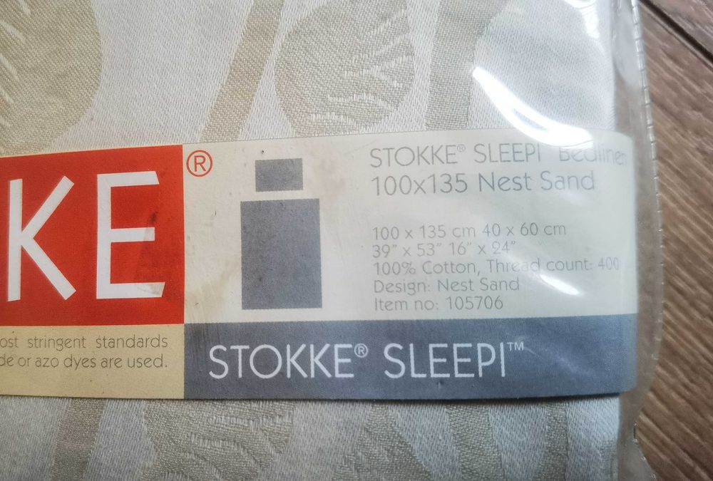 Set lenjerie pentru pat copii Stokke 100% bumbac 100x135