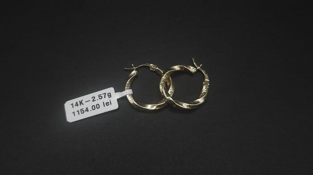 Bijuteria Royal cercei aur 14k 2.57 gr