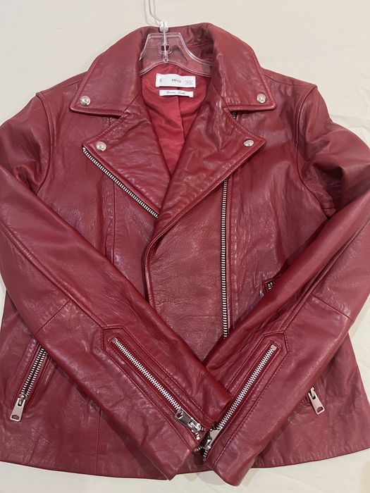 кожено яке Mango хс