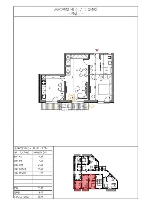 Apartament spatios 2 camere, 60mp, imobil premium, Prelungirea Ghencea