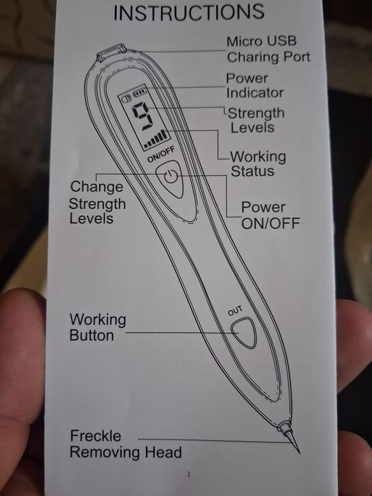 Лазер за премахване на бенки, татуировки и кокоши трън.