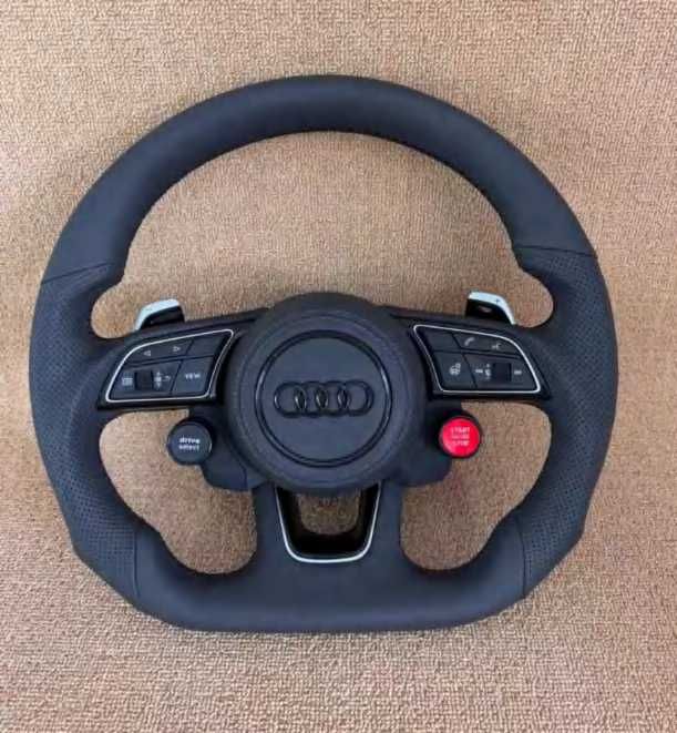 Audi RS спортен волан – A4, A5, A6, A7, Q5, Q7, Q8 (2016–2023) – кожа