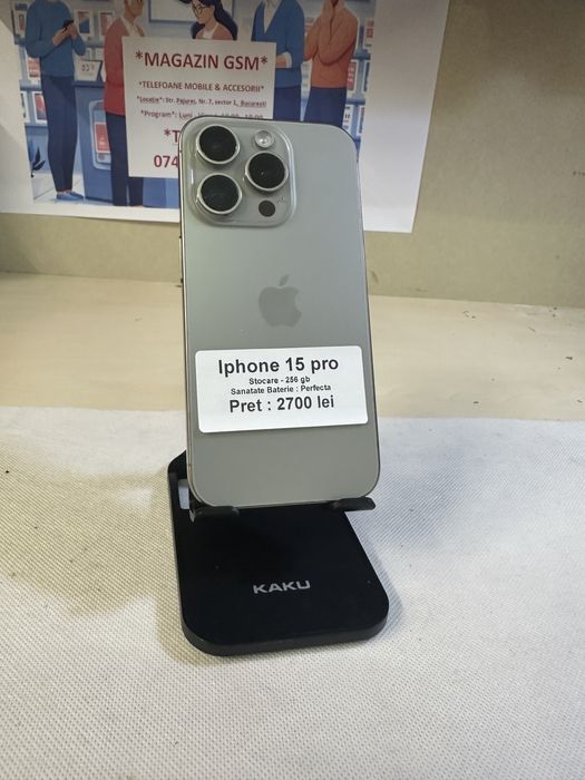 Iphone 15 pro / impecabil / 256 gb / garantie
