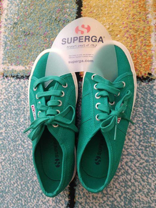 Детски гуменки Superga зелени, чисто нови, р-р 35 1/2
