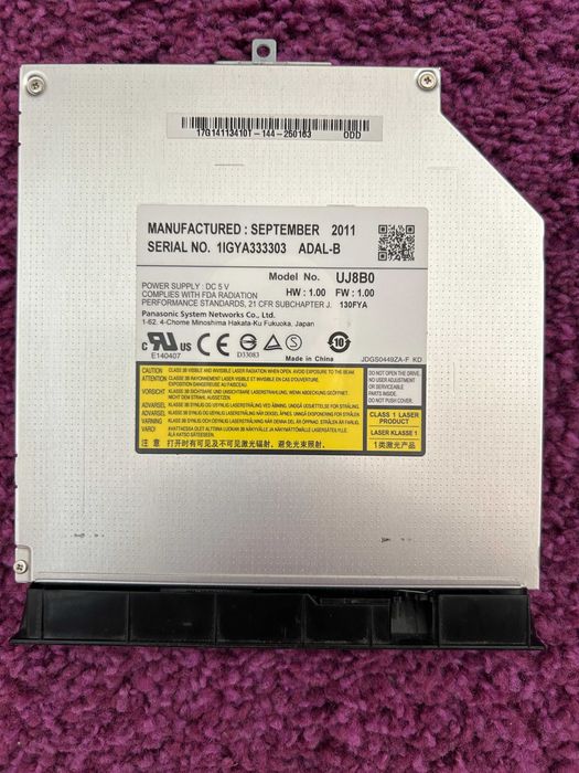 Panasonic DVD±RW Drive UJ8B0 SATA Original