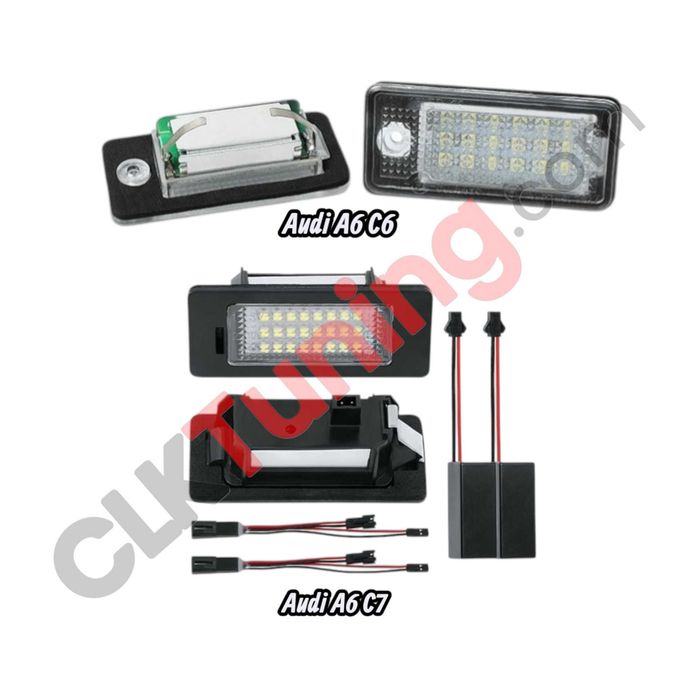 Lampi numar dedicate full led leduri Audi A6 C7 sedan  Audi A6 C6