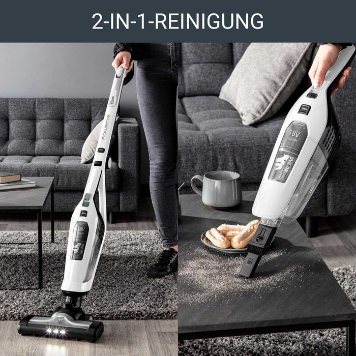 ROWENTA Dual Force 2 в 1 RH6737WH Вертикална Безкабелна Прахосмукачка