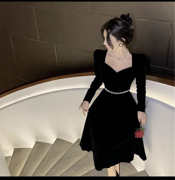 бархатное платье