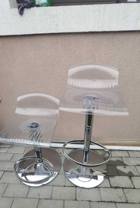 Scaune de bar transparent Aria cu defecte