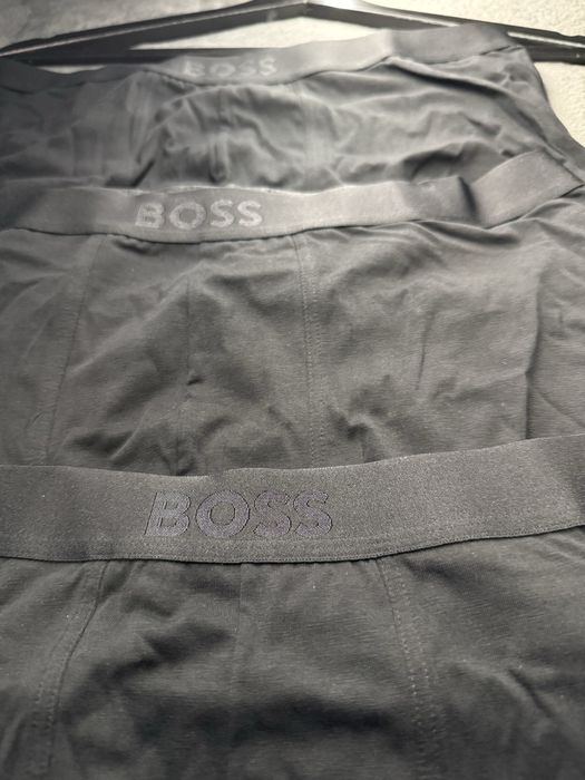 BOSS set 3 boxeri bumbac organic culoare negru marimea M noi