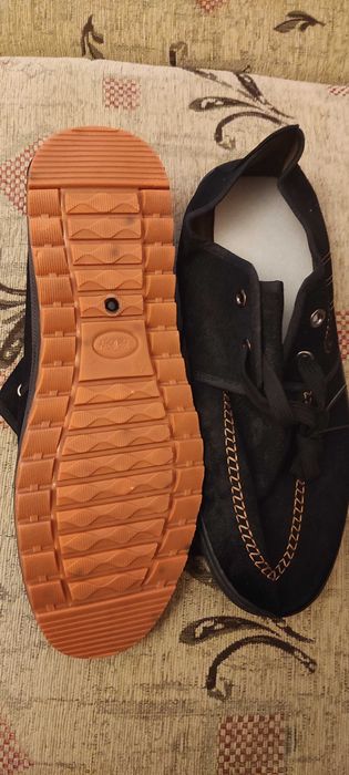 Платнени черни ежедневни обувки , размер 43