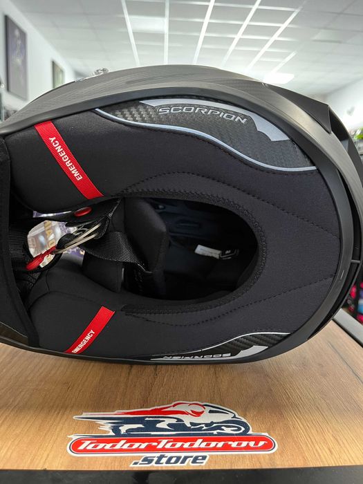 Мото Каска SCORPION EXO-R1 EVO CARBON AIR Matt Black M 57-58